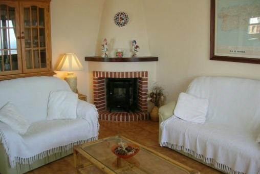Living room with fireplace