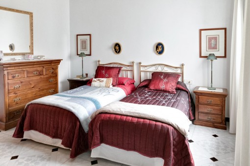 Guest bedroom flooded with daylight