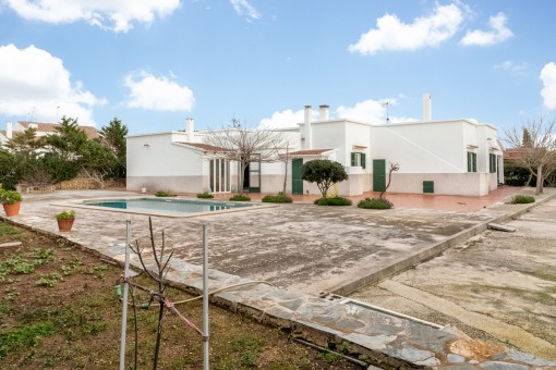 Terrace and pool area in the garden