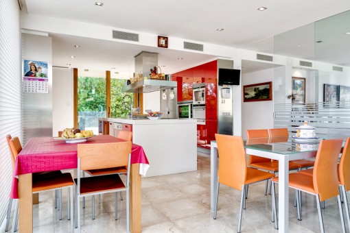 Dining area in the kitchen