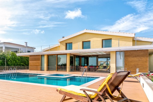 Inviting pool area of the villa