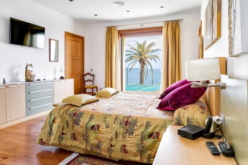 Master bedroom with sea views