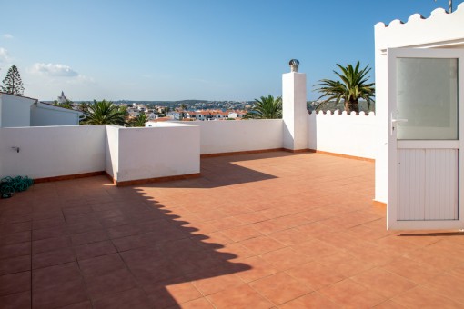 Sunny roof top terrace