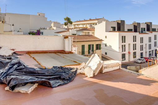 Sunny roof terrace