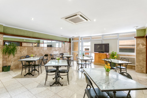 Dining area with breakfast tables