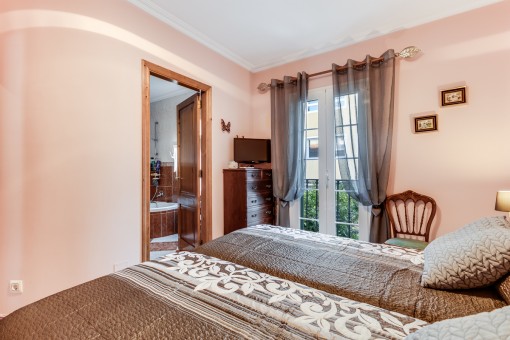 Bedroom with french balcony