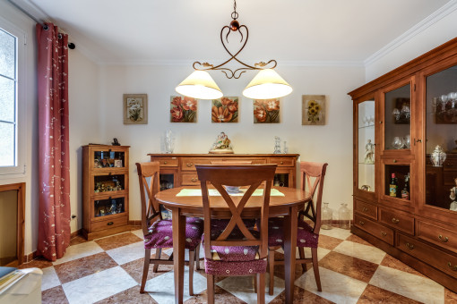 Spacious dining area