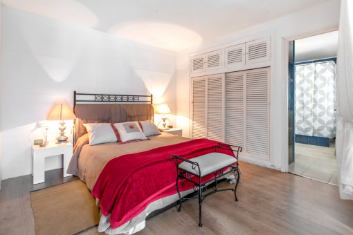 Bedroom flooded with light