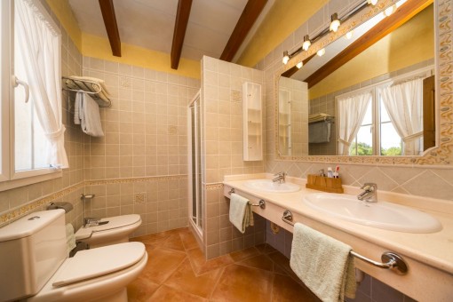 Second bathroom with double sink