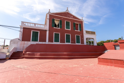 Rear view of the large villa