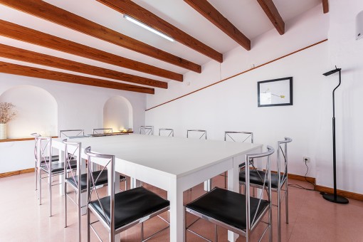 Large dinner table on the upper level
