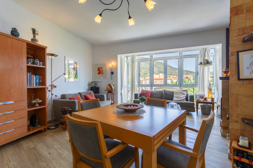 Alternative view of the living and dining area