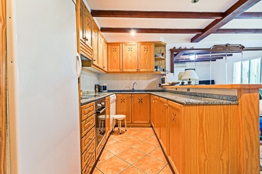 Adjoining kitchen