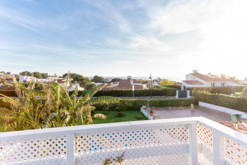 Balcony with sea views