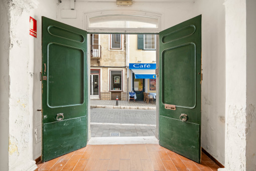 Large entrance to the building