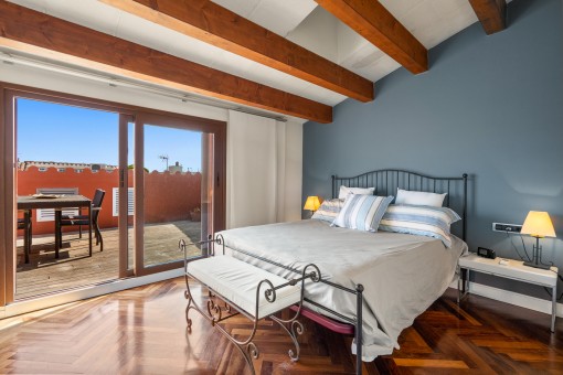 Master bedroom with terrace access