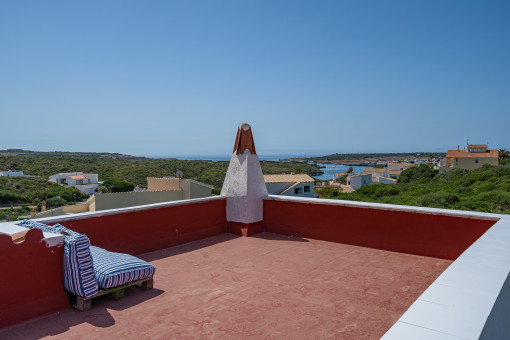 Roof terrace with stunning views of Cala Llonga