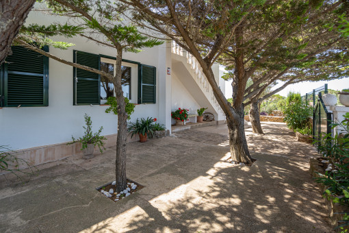 Beautiful side terrace of the house