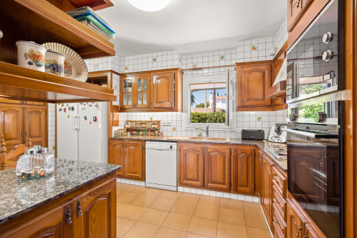 Country house kitchen with dining area