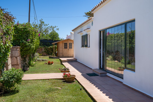 Entrance and garden