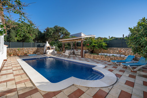 Pool with bbq area