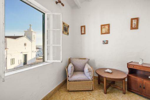 Bedroom with views to the church